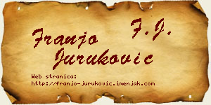 Franjo Juruković vizit kartica
